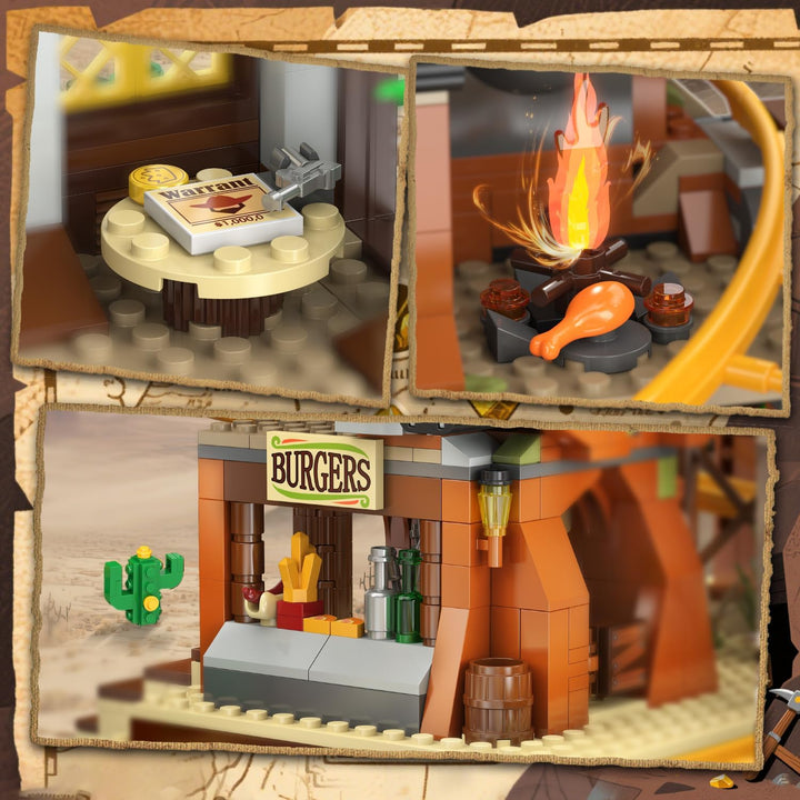 Juego de construcción de montaña rusa occidental juguete