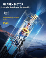 Fanttik Compresor de aire portátil X8 APEX, inflado rápido de 1 min...
