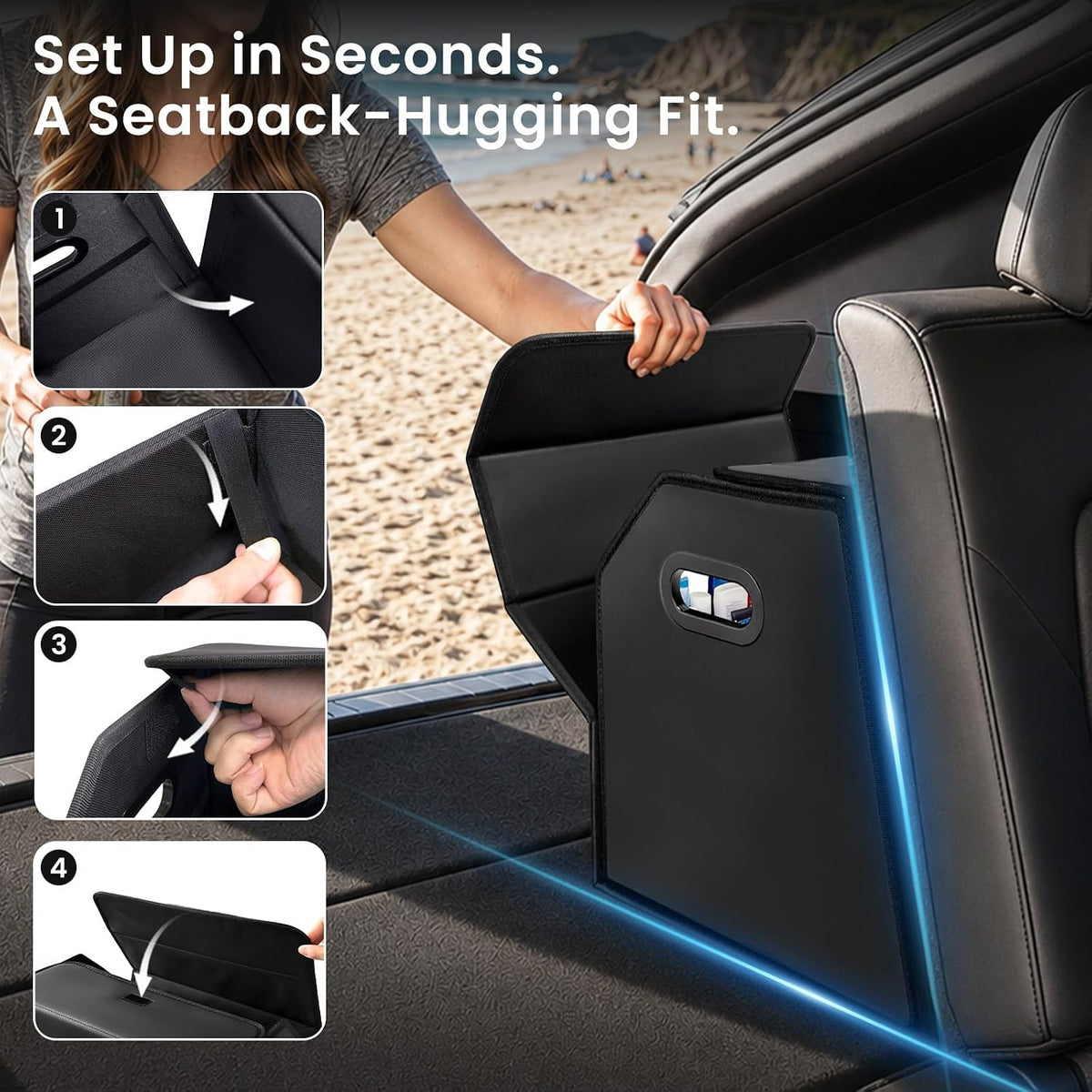 Organizador plegable para maletero de coche Tesla 3/Y/S/X, SUV