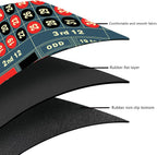 Tapete de mesa de póquer de ruleta, 47 x 23.6 pulgadas, tapete de goma