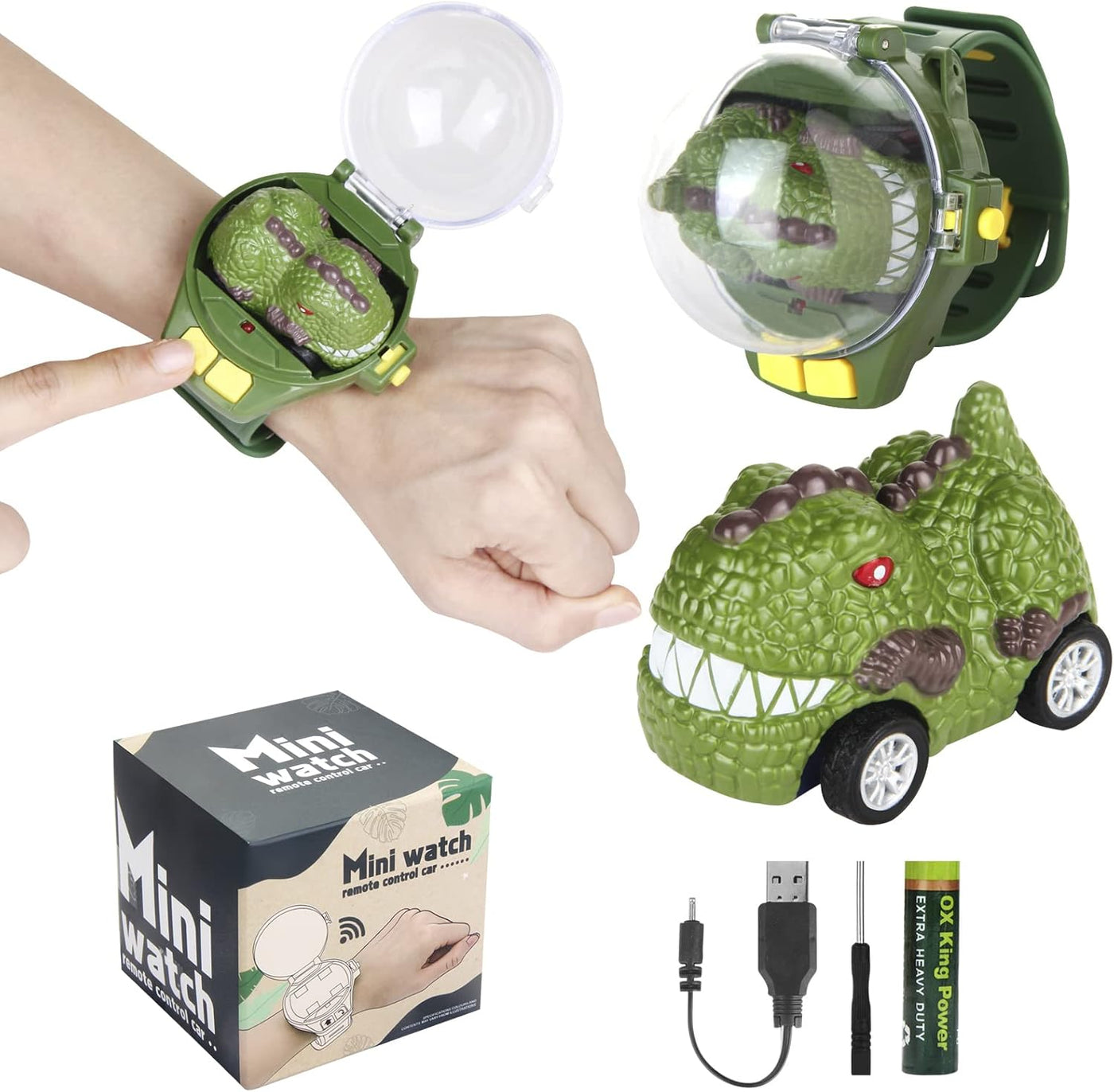 2023 Juguete de reloj con automóvil a control remoto con luz LED, a...