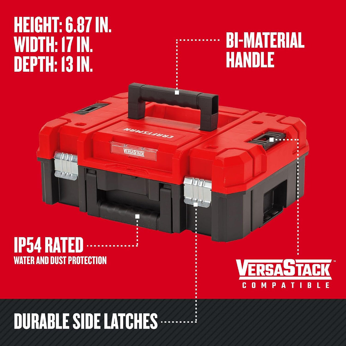 CRAFTSMAN VERSASTACK Caja de herramientas, 17 pulgadas, sistema apilable (CMST17830)