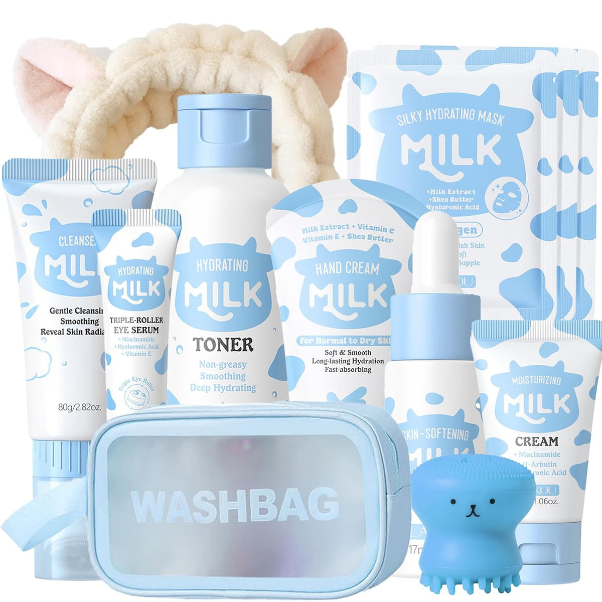 Set de regalo para el cuidado de la piel con leche, cuidado de la p...