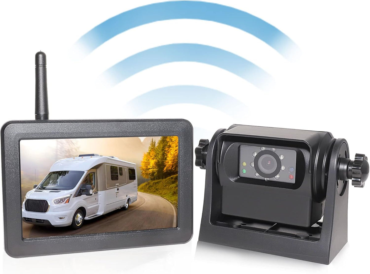 Cámara de respaldo inalámbrica EWAY WiFi magnética de 1080P HD con batería recargable, sin cableado, para monitoreo trasero y reversa en coche, camioneta, camioneta pickup, autocaravana, quinta rueda