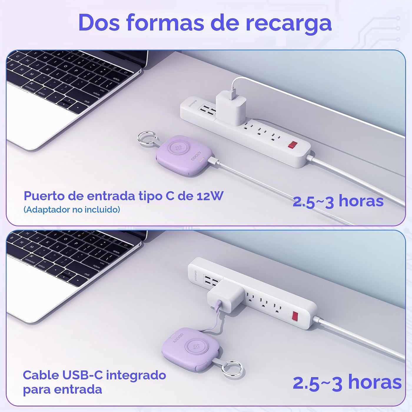 Cargador portátil pequeño de 5000 mAh, cargador inalámbrico iWatch...