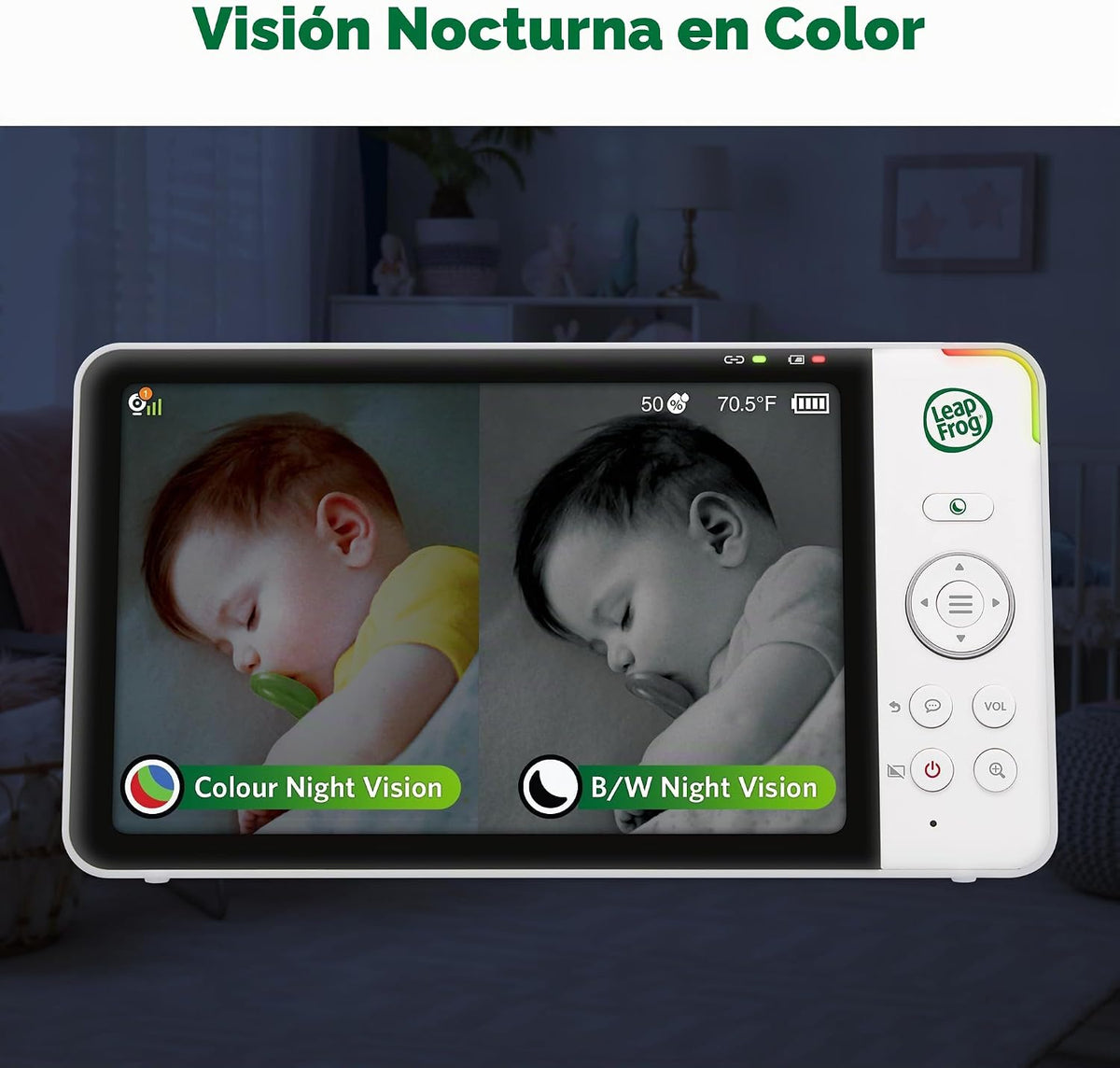 LeapFrog LF920-2HD Monitor de video de 2 cámaras con pantalla HD de 7"