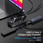 FIDECO, H708C43, hub USB 3.2 de 7 puertos, alimentado