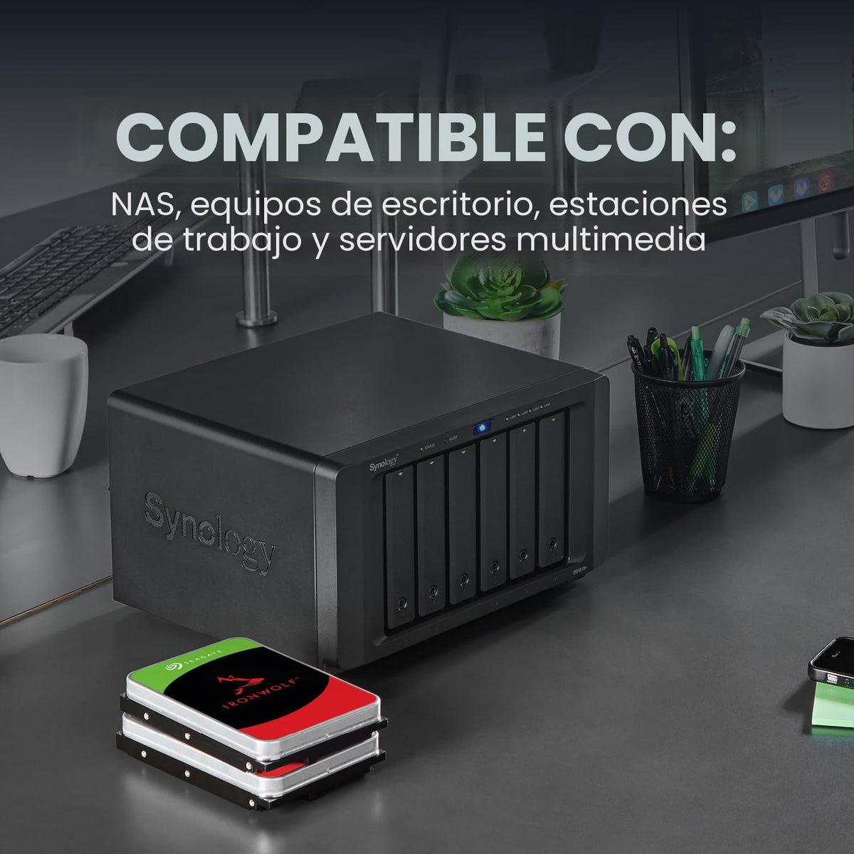 Seagate IronWolf - Disco duro interno NAS HDD de 8 TB, SATA de 3.5...