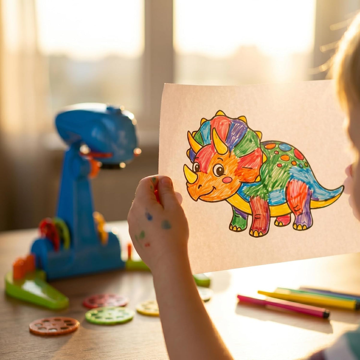 LEERFEI Smart Art Sketcher y Proyector de Dibujo - Set de Juguete para Niños de 3 a 8 años