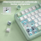 SOLAKAKA Teclado mecánico inalámbrico A99 Pro con BT5.0\/2.4GHz\/US...