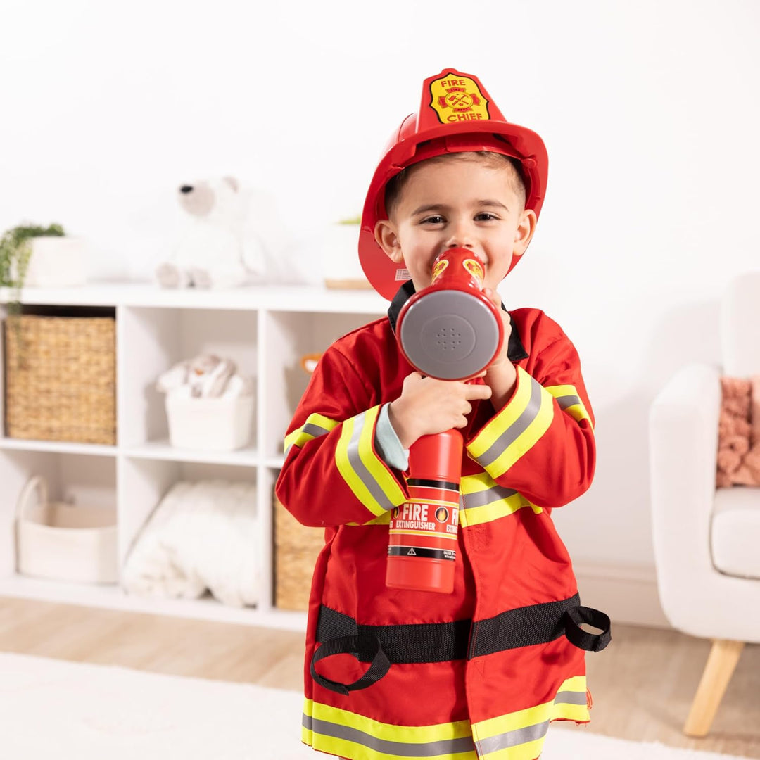 Melissa Doug Juego de disfraz de Jefe de Bomberos -