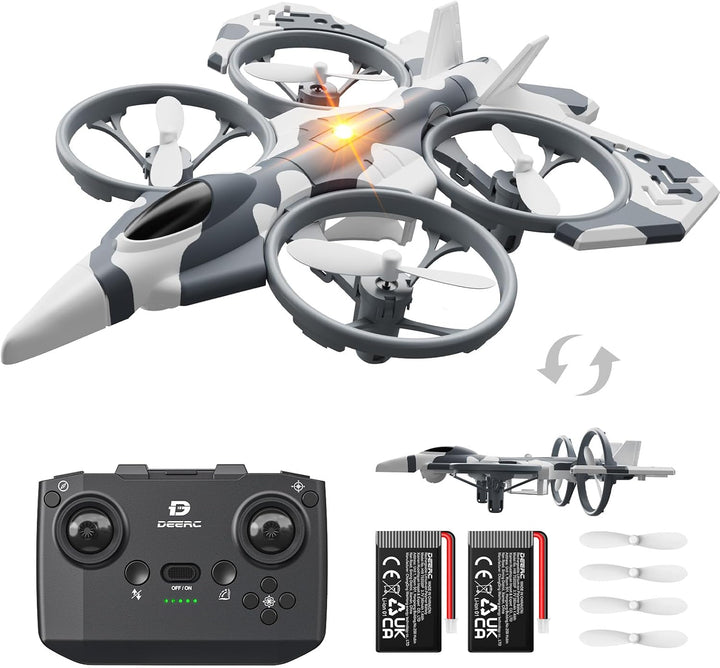 DEERC HT15 \u2013 Dron RC de doble modo para niños, helicóptero dro...