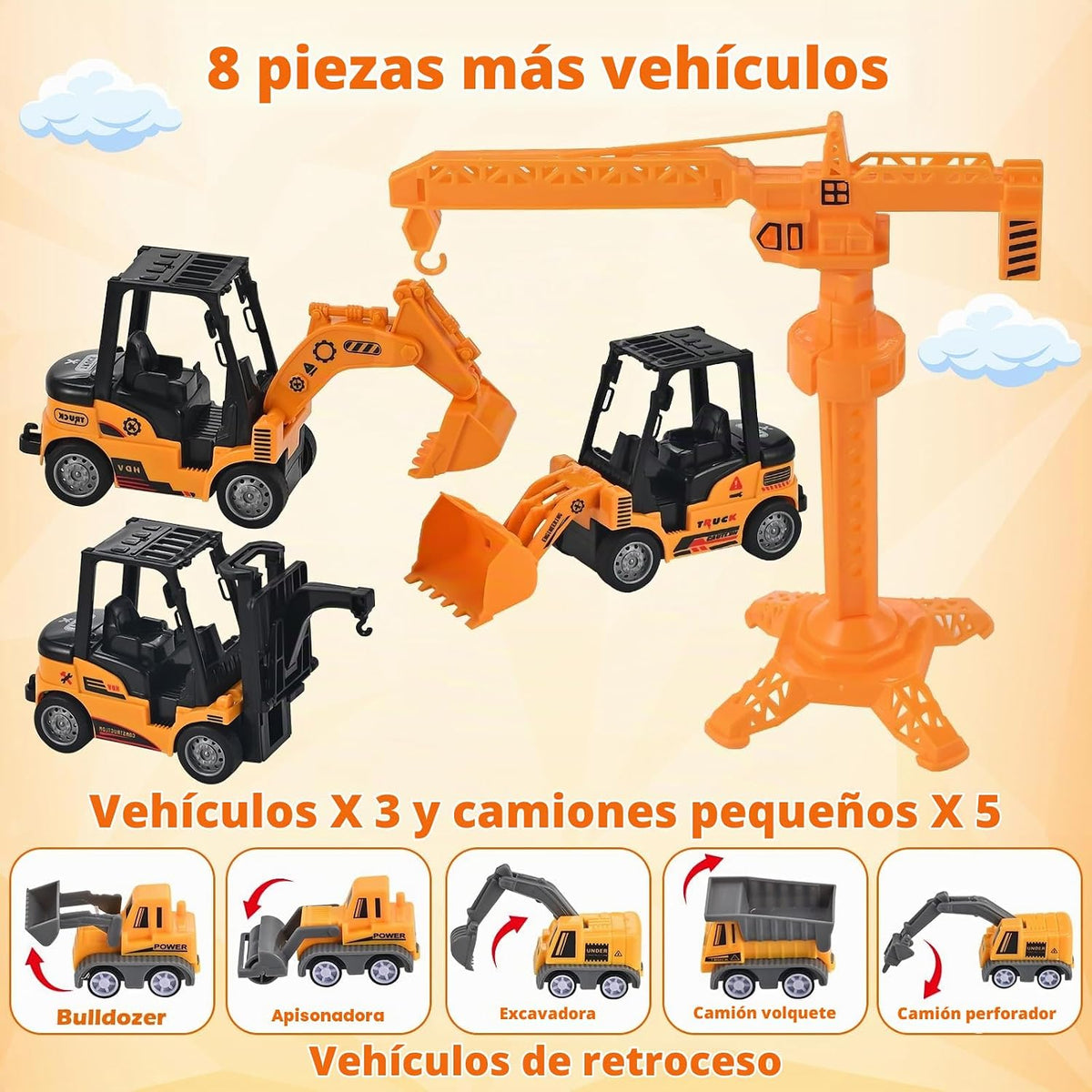 Faburo - Kit de construcción de arena de 34 piezas, juguete sensorial para niños pequeños