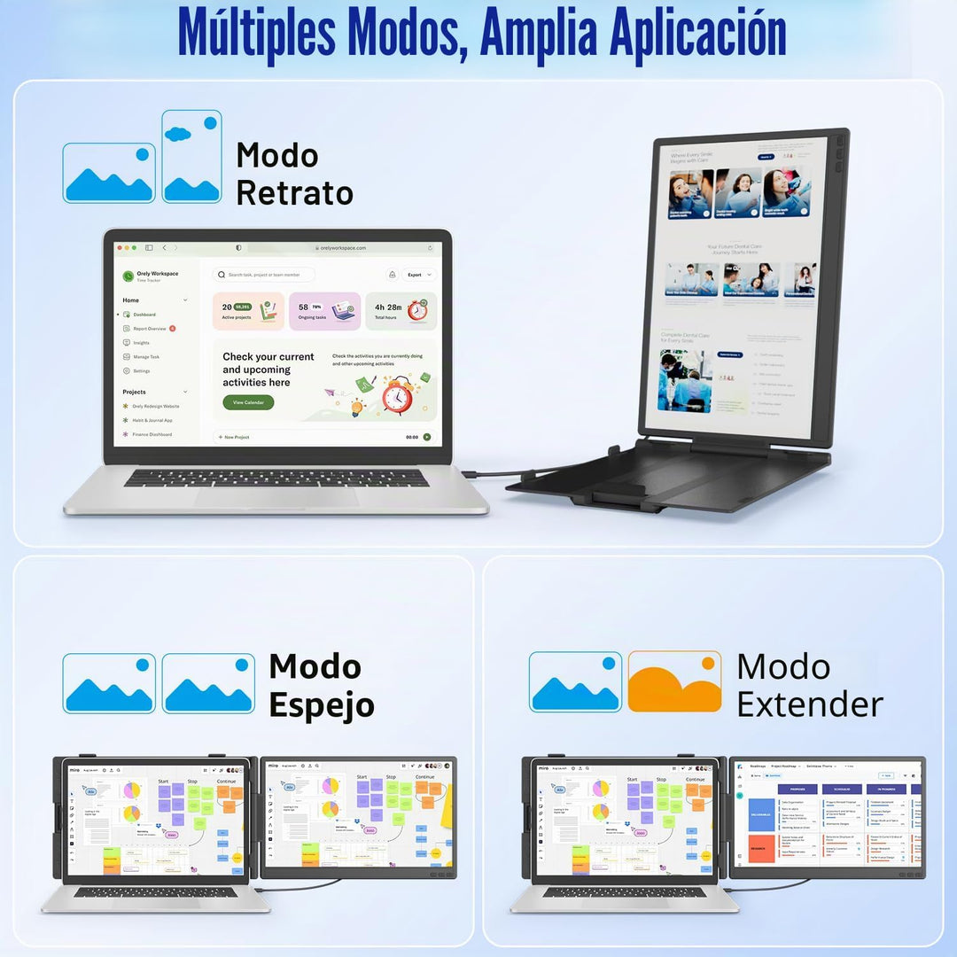 KEFEYA Extensor de pantalla para portátil de 14 pulgadas, FHD 1080P...
