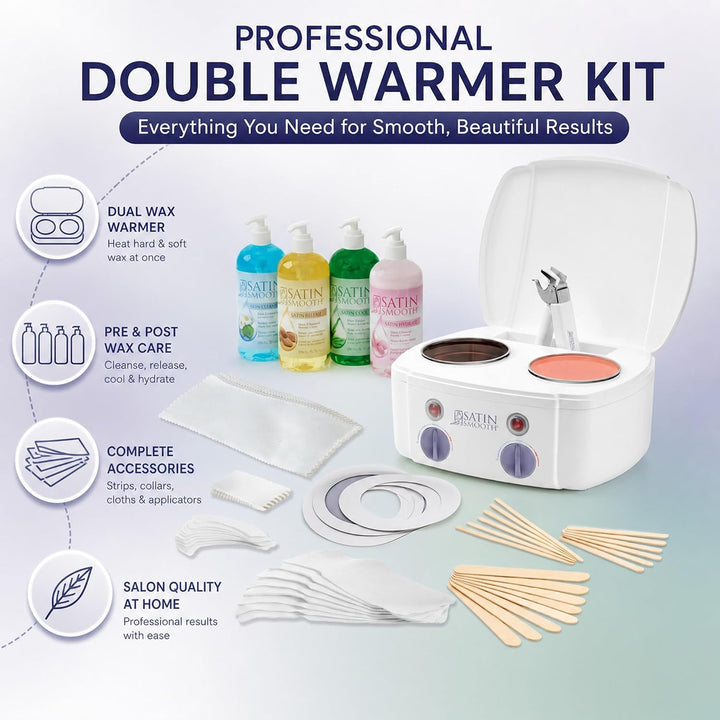 Kit Profesional de Calentador de Cera Dual Satin Smooth - Sistema d...