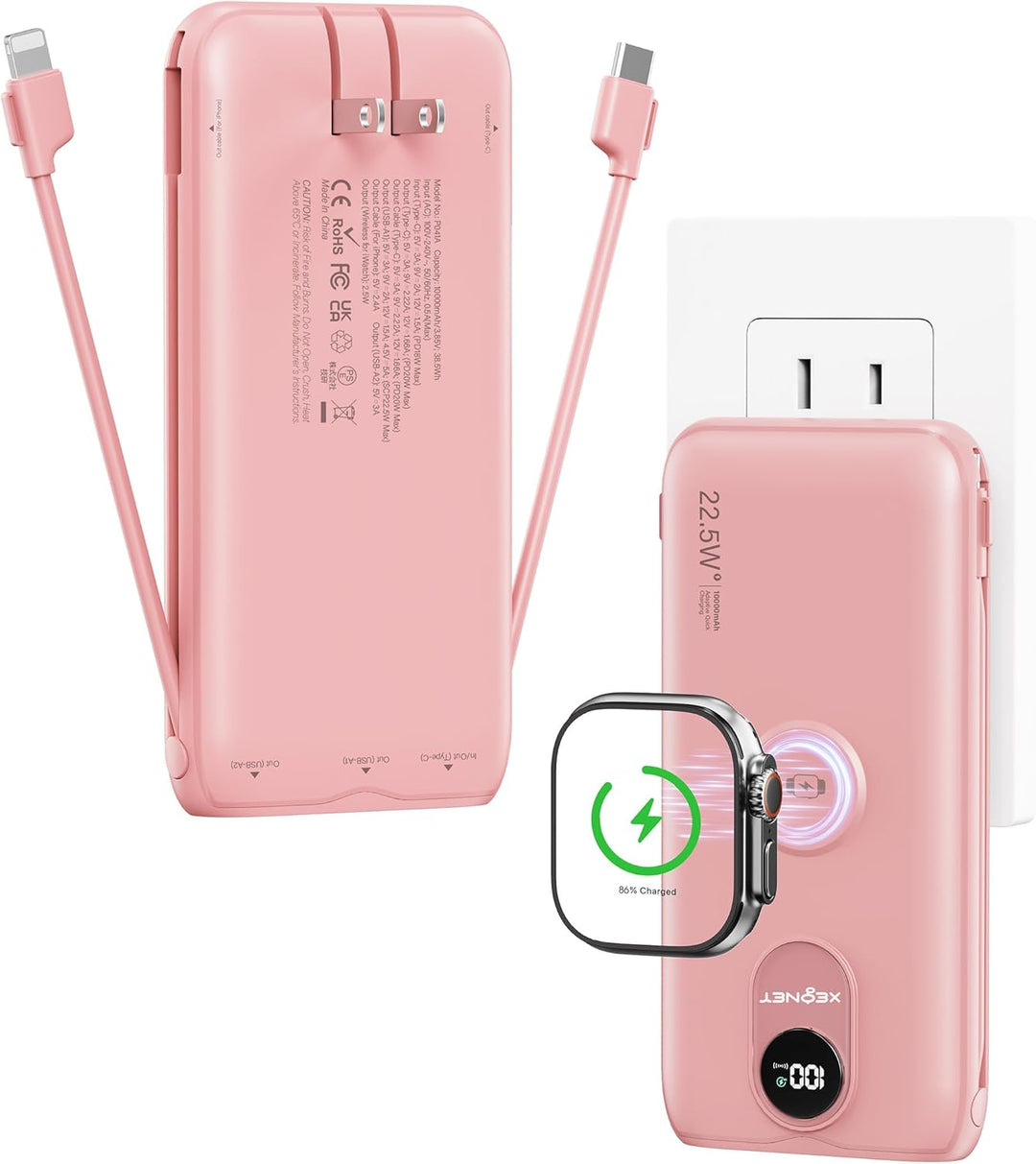 Portable Charger, 10000mAh 22.5W Power Bank Fast Charging with Buil...