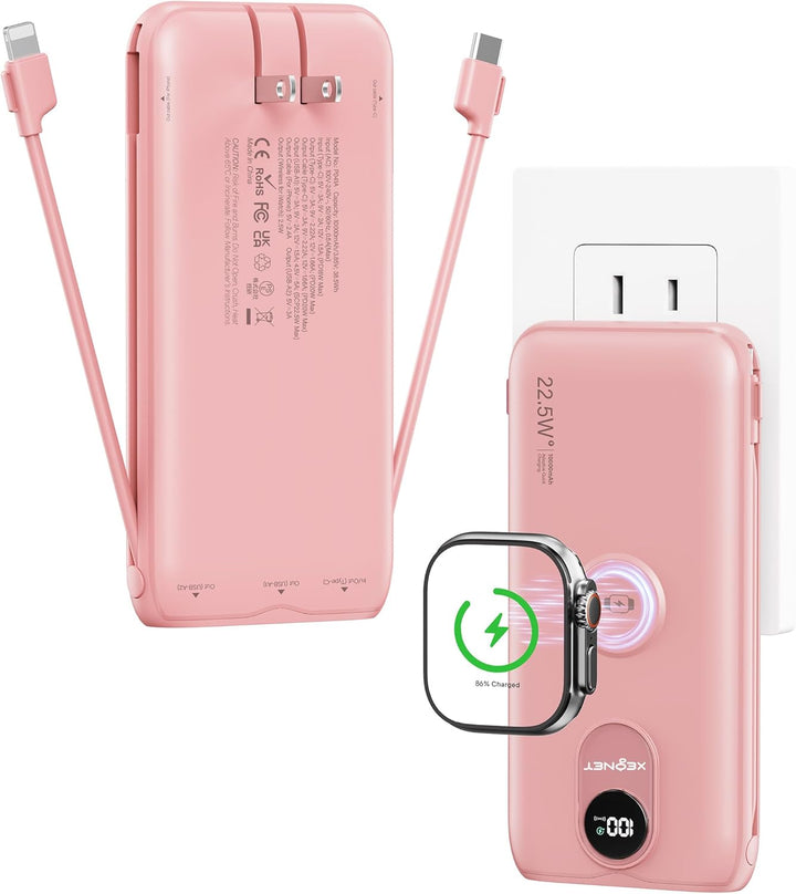 Portable Charger, 10000mAh 22.5W Power Bank Fast Charging with Buil...