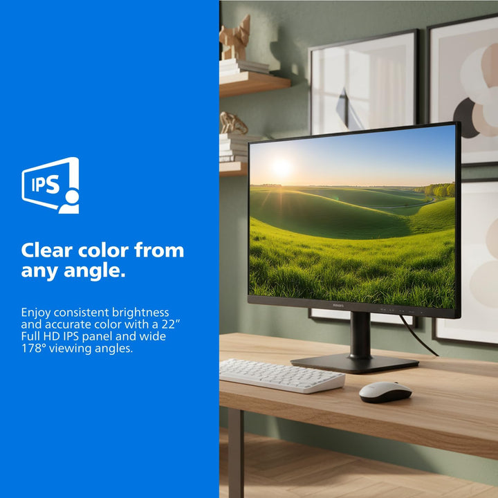 Philips Monitor de computadora 22E2N1100 de 22 pulgadas, pantalla I...