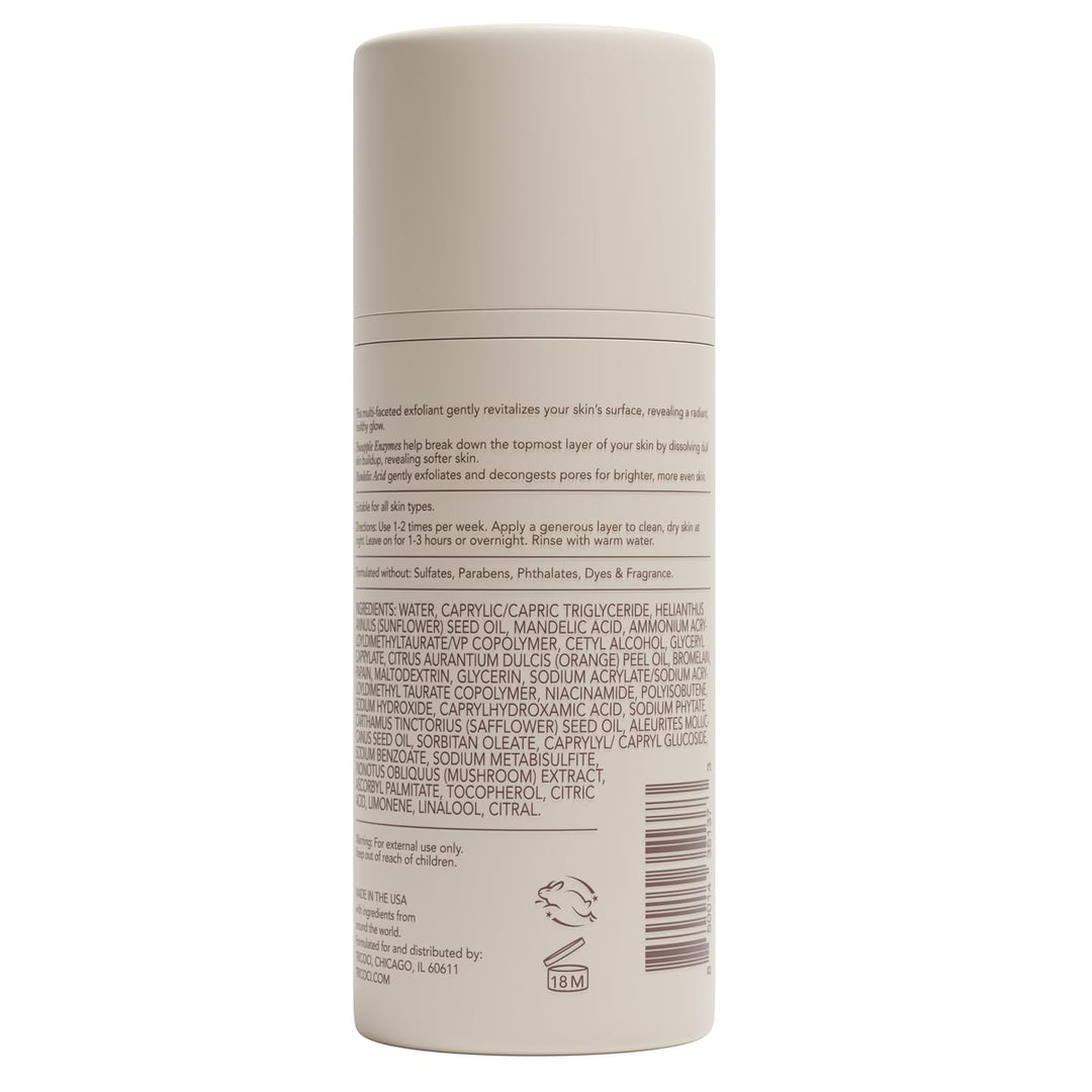 Tricoci Mascarilla facial con enzima iluminadora, tratamiento exfol...