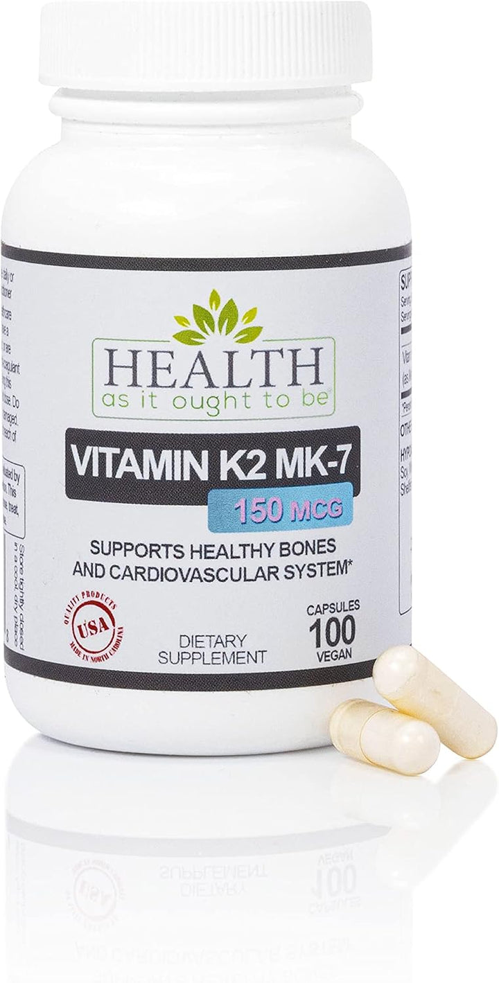 Mejor vitamina K2 MK-7 de 150 mcg, 100 cápsulas, forma más efectiva...