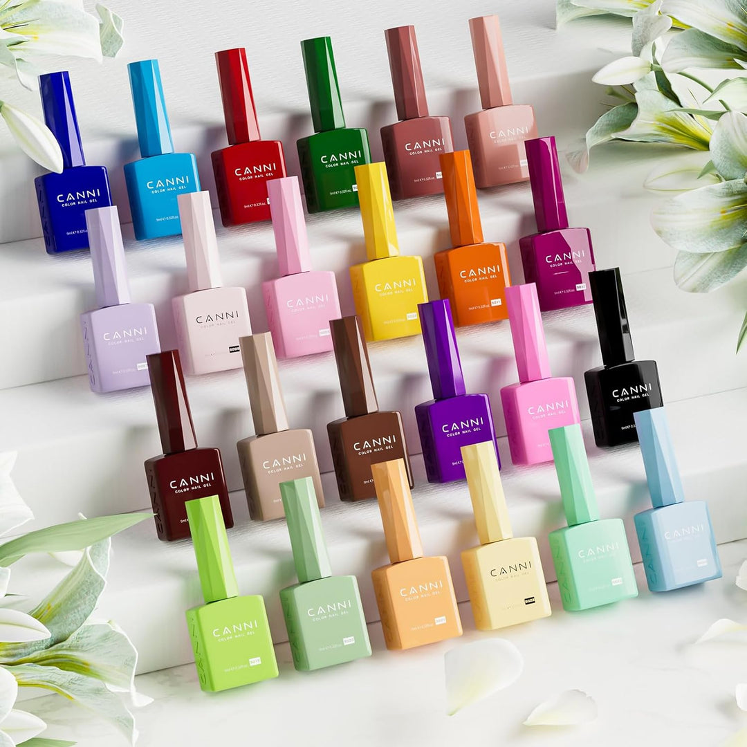 CANNI CC1 - Juego de 30 unidades de esmalte de uñas en gel sin hema...