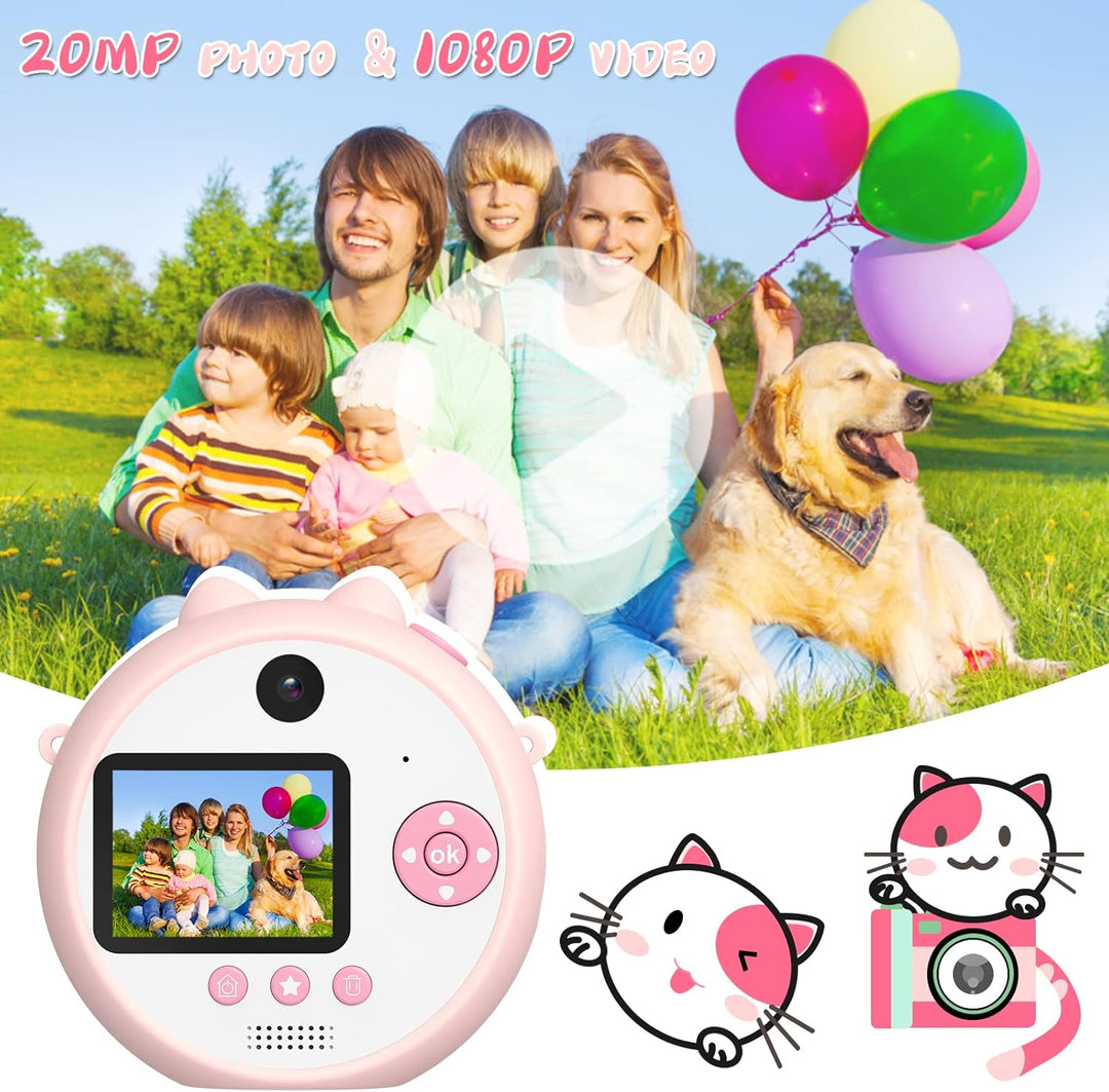 Cámara para niños con trípode, cámara digital para niños de 3 a 12...