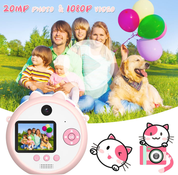 Cámara para niños con trípode, cámara digital para niños de 3 a 12...