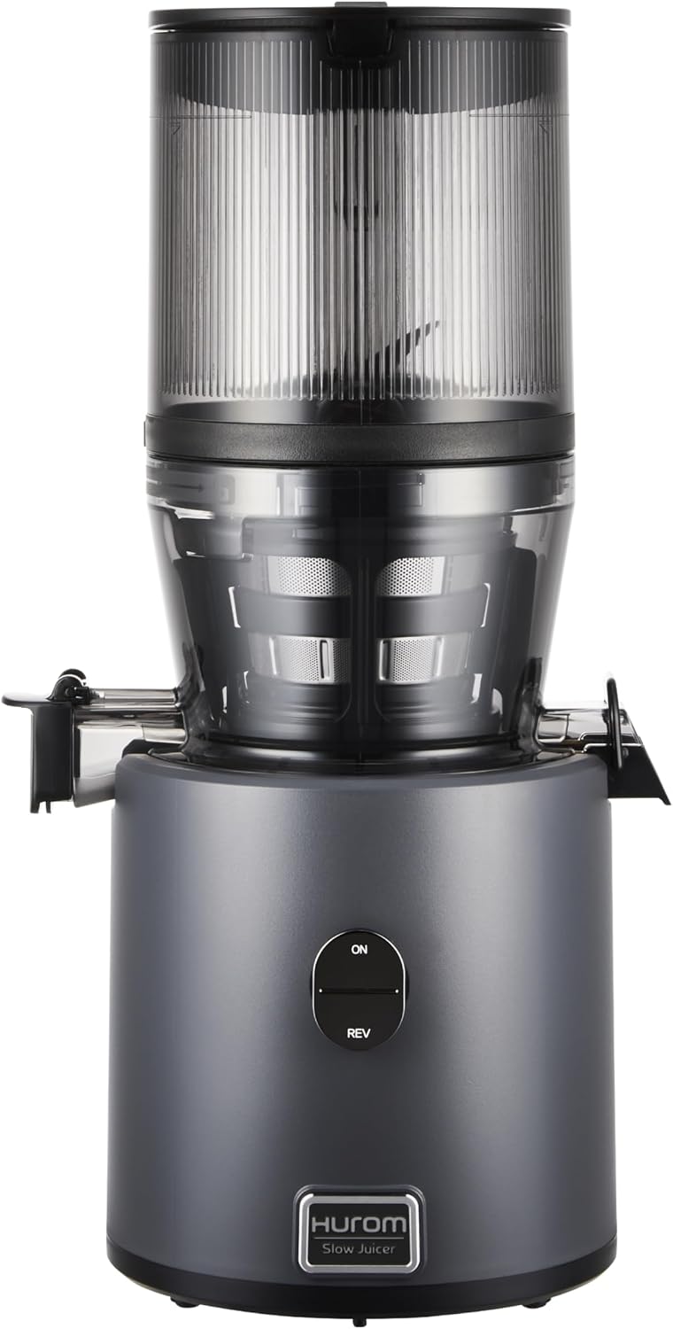 Hurom H330 - Exprimidor de prensa en frío - Carbón - Exprimidor lento para frutas y verduras enteras, motor silencioso, sin BPA, fácil de limpiar, ecológico, fabricado en Corea