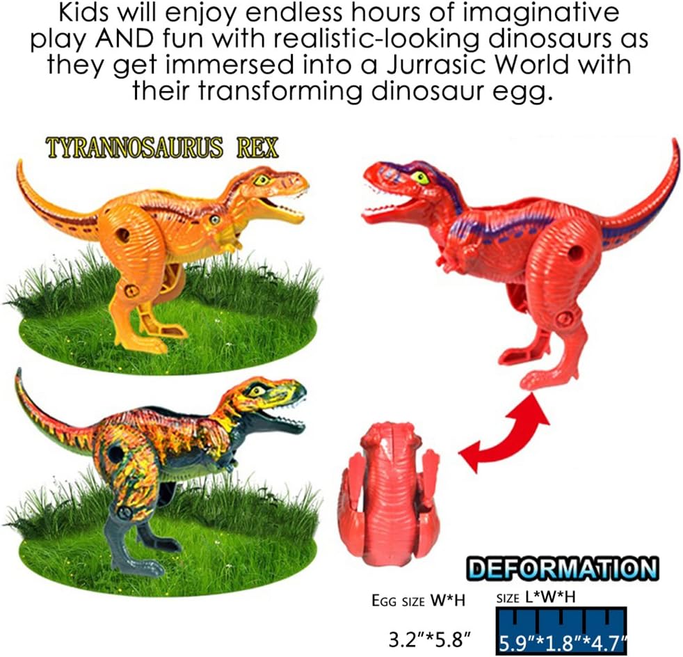 Paquete de 4 Diferentes Huevos de Dinosaurio para Incubar