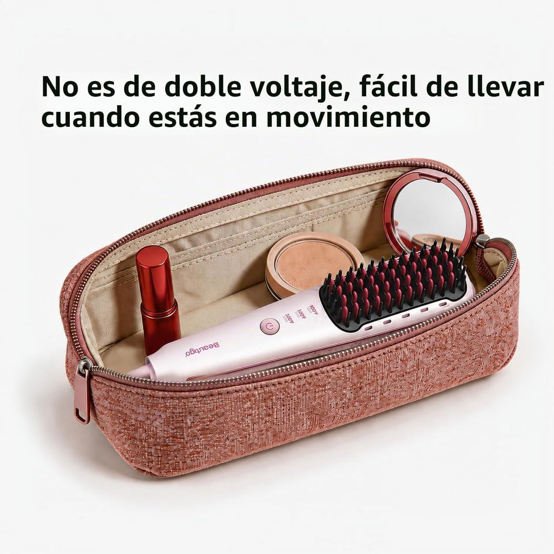 Beautigo Mini cepillo iónico alisador de pelo, oro rosa | No tiene...