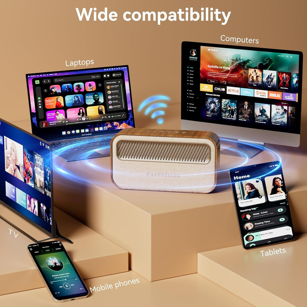 KUANGXIANG Altavoz Bluetooth 45 W (pico) Altavoz portátil inalámbri...