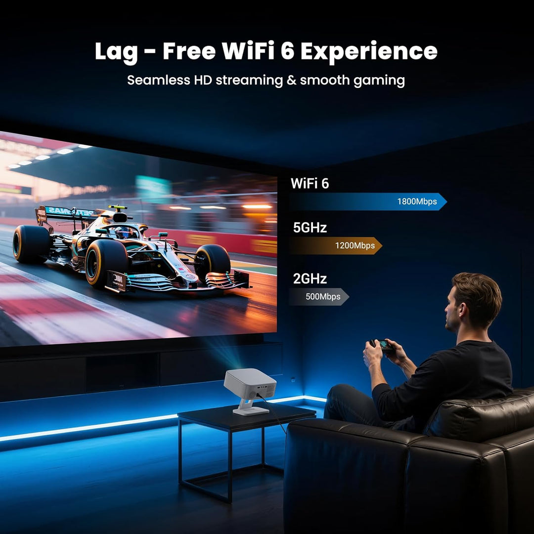 [1500 ANSI\/aplicaciones integradas] Proyector inteligente con WiFi...