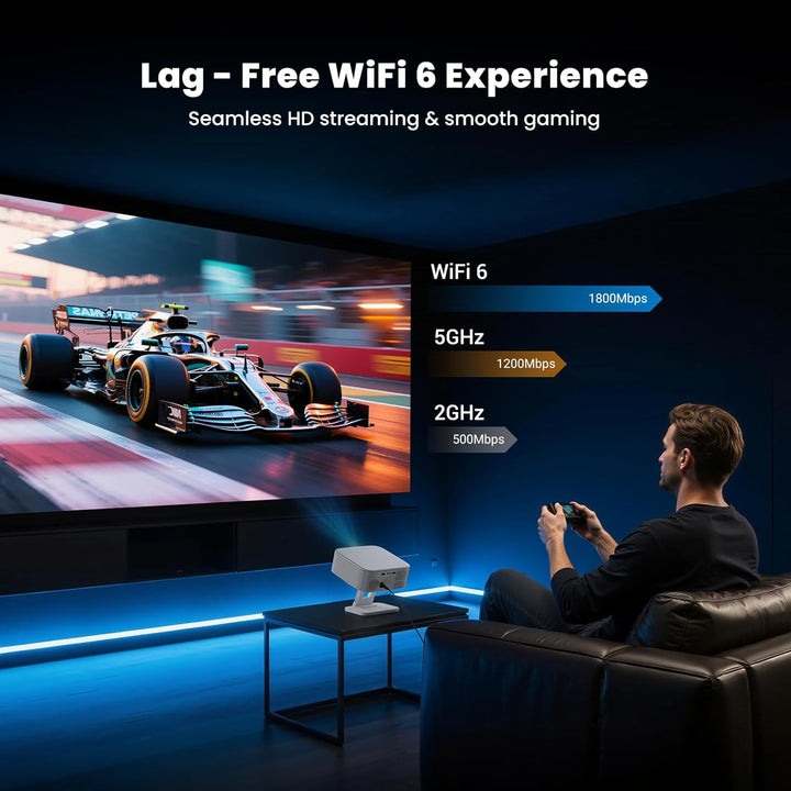 [1500 ANSI\/aplicaciones integradas] Proyector inteligente con WiFi...