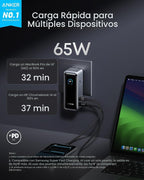 Anker Prime Power Bank, 9,600mAh 65W, enchufe de CA incorporado