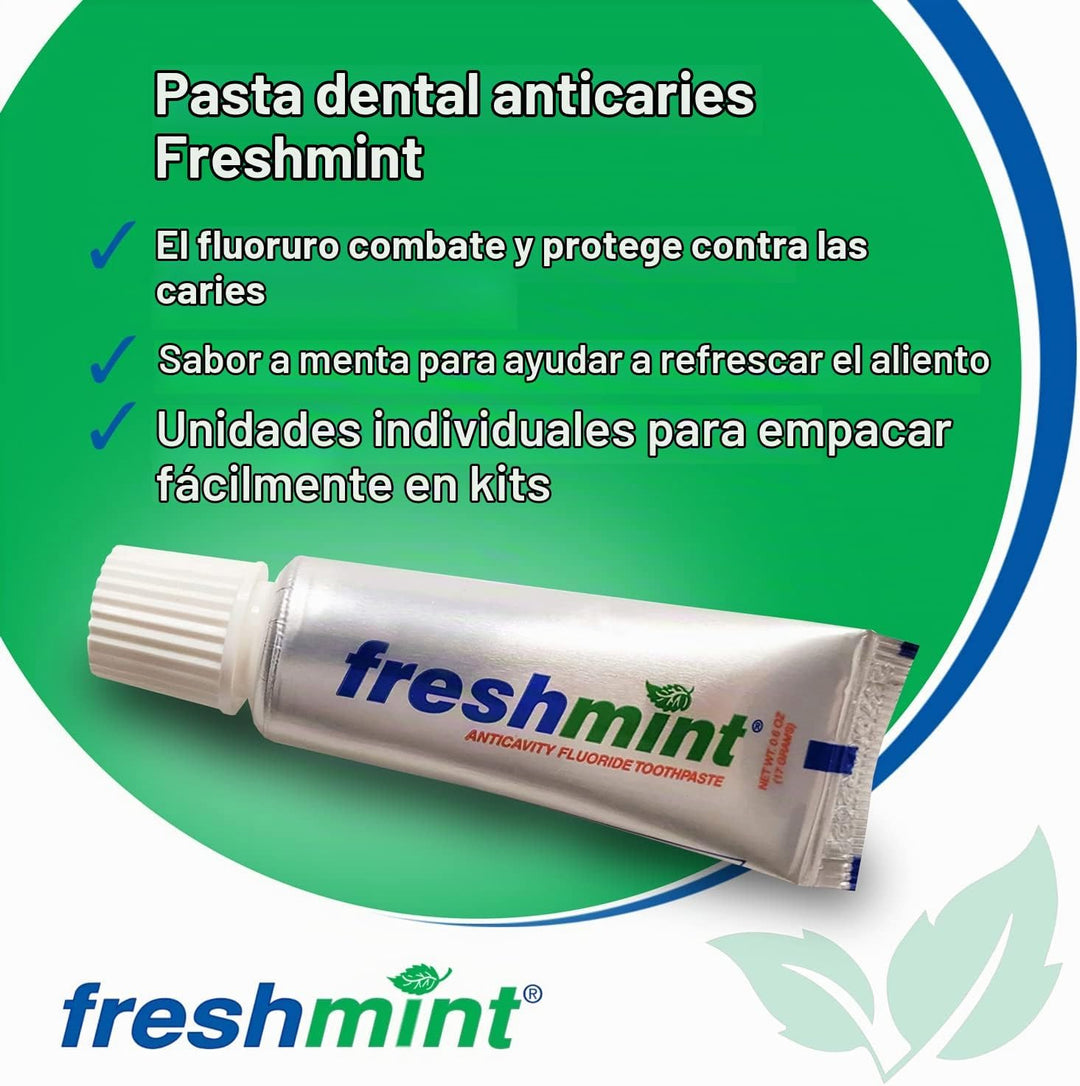144 tubos de pasta dental con flúor anticaries Freshmint de 0.6 oz,...