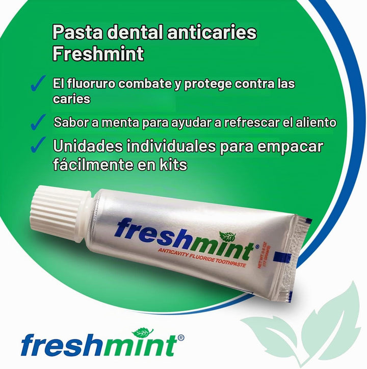 144 tubos de pasta dental con flúor anticaries Freshmint de 0.6 oz,...