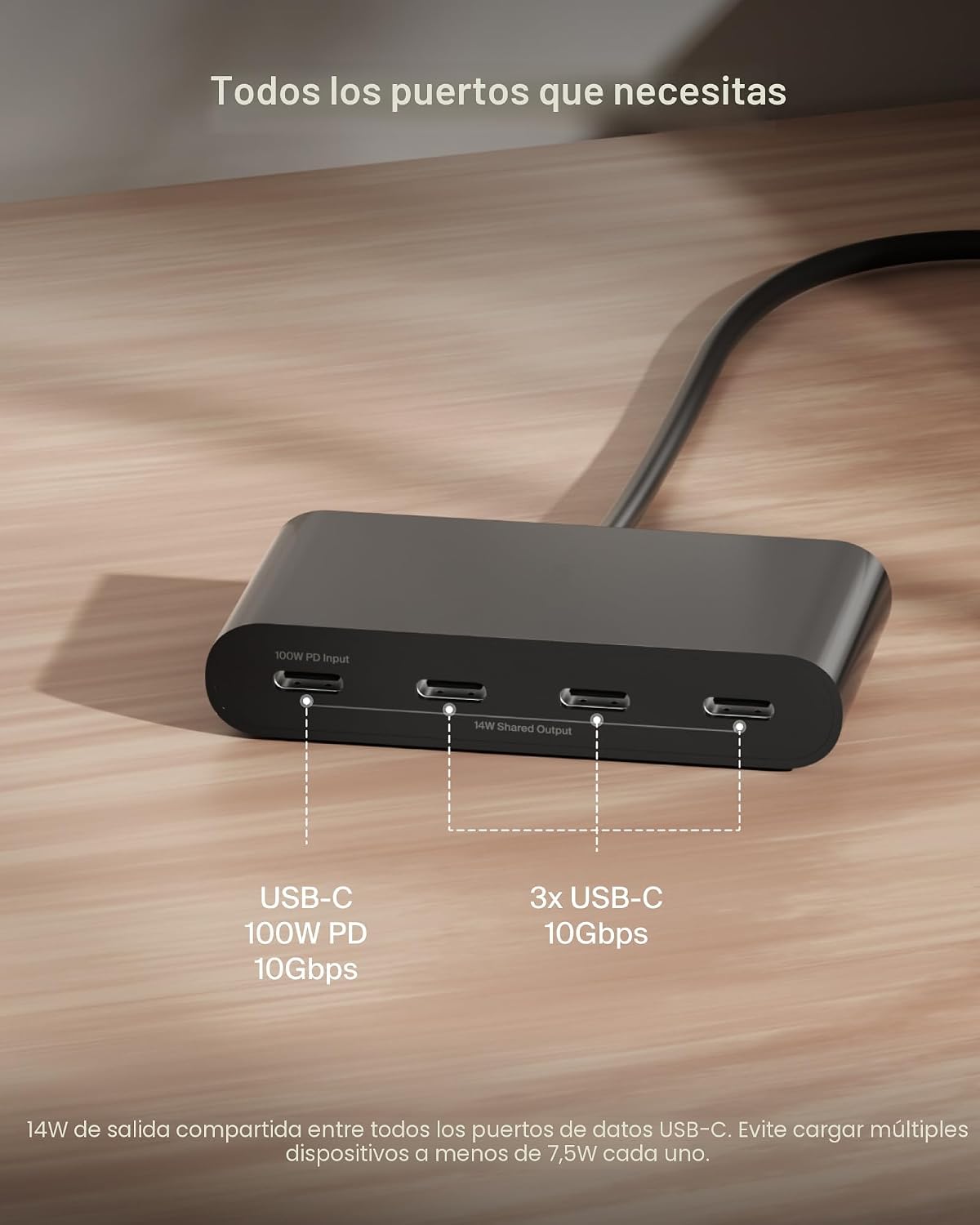 Belkin, AVC018BTBK, hub USB 3.2 de 4 puertos