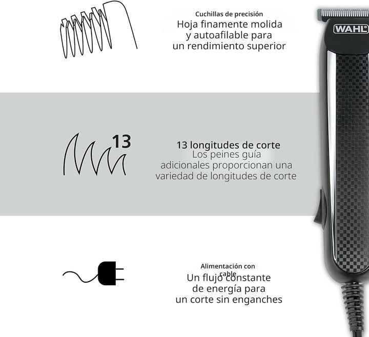 Wahl PowerPro Kit de Recortadora Detalladora con Cable para Aseo Ma...