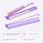 Soportes Premium Transparentes para Mahjong con Empujadores, Paquete de 4 Soportes Antideslizantes de Acrílico