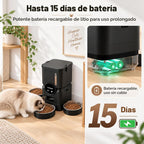 Alimentador automático para gatos para 3 gatos, dispensador de alimentación
