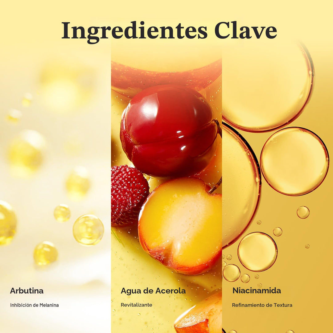 EQQUALBERRY - Suero iluminador de vitamina doble, niacinamida al 4%...