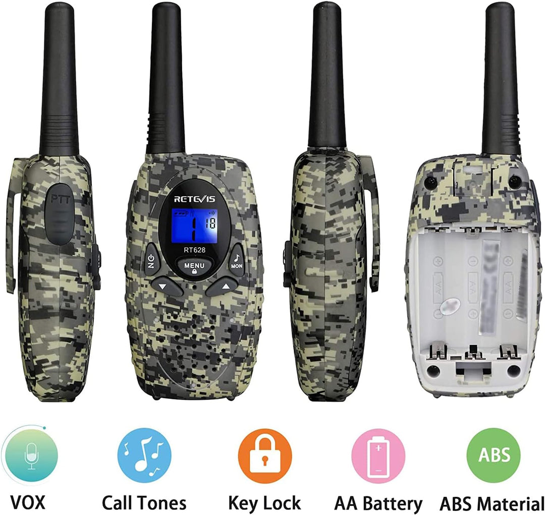Retevis RT628 Walkie Talkies para niños, juguetes militares para ni...