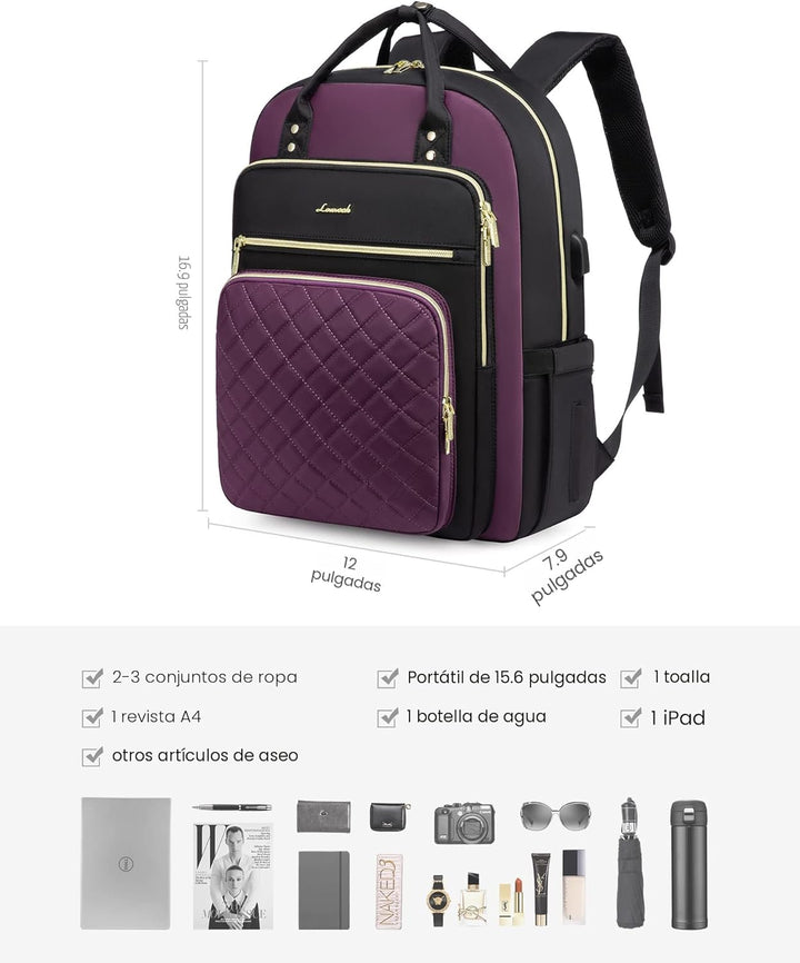 LOVEVOOK Mochila para computadora portátil para mujer, mochila para...