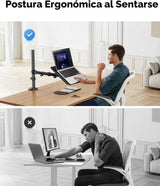 HUANUO Soporte de escritorio para laptop - Brazo de monitor de 17&#...