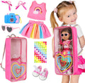 ZITA ELEMENT - Mochila de viaje para muñeca de 18 pulgadas, estilo arco iris