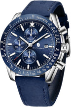 BENYAR Relojes para hombre, reloj de pulsera analógico con movimiento de cuarzo, correa de cuero/acero inoxidable/silicona, reloj de vestir casual para deportes de negocios, resistente al agua