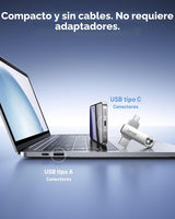 Lexar Unidad dual de estado sólido D50E de 256 GB, unidad flash USB...
