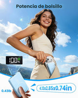 Cargador portátil magnético, cargador de batería de 22.5 W, carga r...