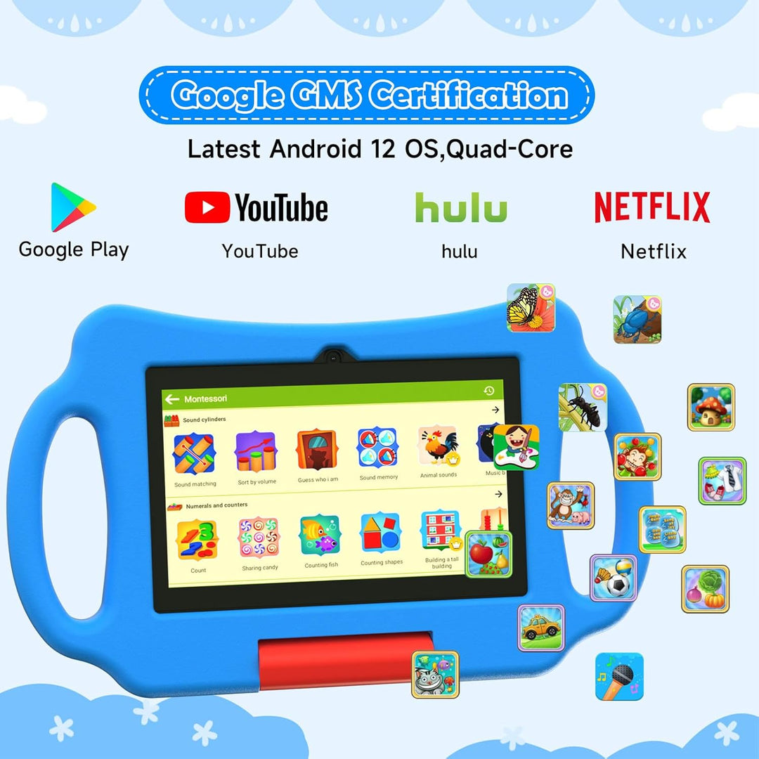 Nyxolaria Tableta para niños de 7 pulgadas Android 12.0 para niños...