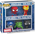 Funko Pop! Marvel: Spiderman/Iron Man/CPT. América/Hulk/Black Panther, 5
